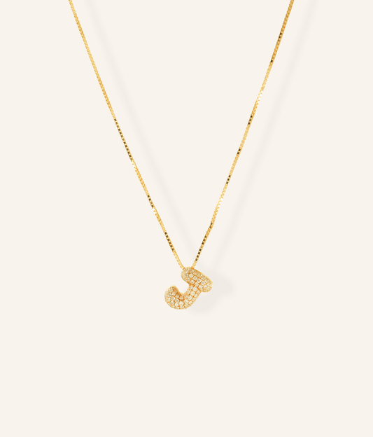 Jordan Letter Pave Necklace